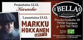 Ravintola Bellan keikkamainos